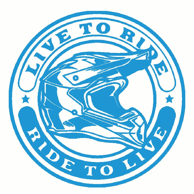 “Live to Ride, Ride to Live” Helmet Sticker