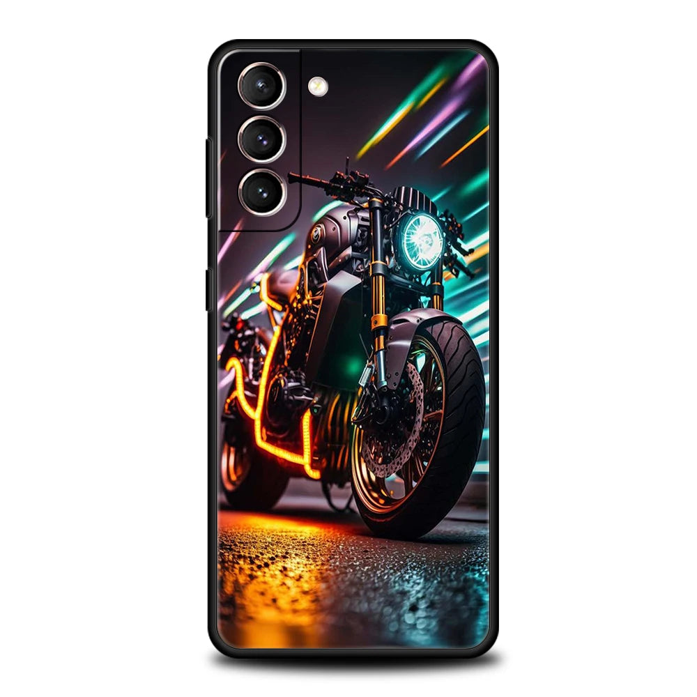 Case graphique de moto pour Samsung