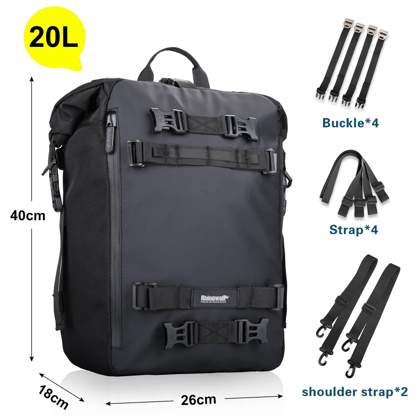 Motorcycle Back Seat Bag 10/20/30L
