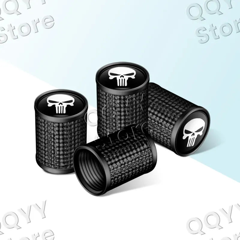 Universal 4pcs Metal Skull Valve Caps