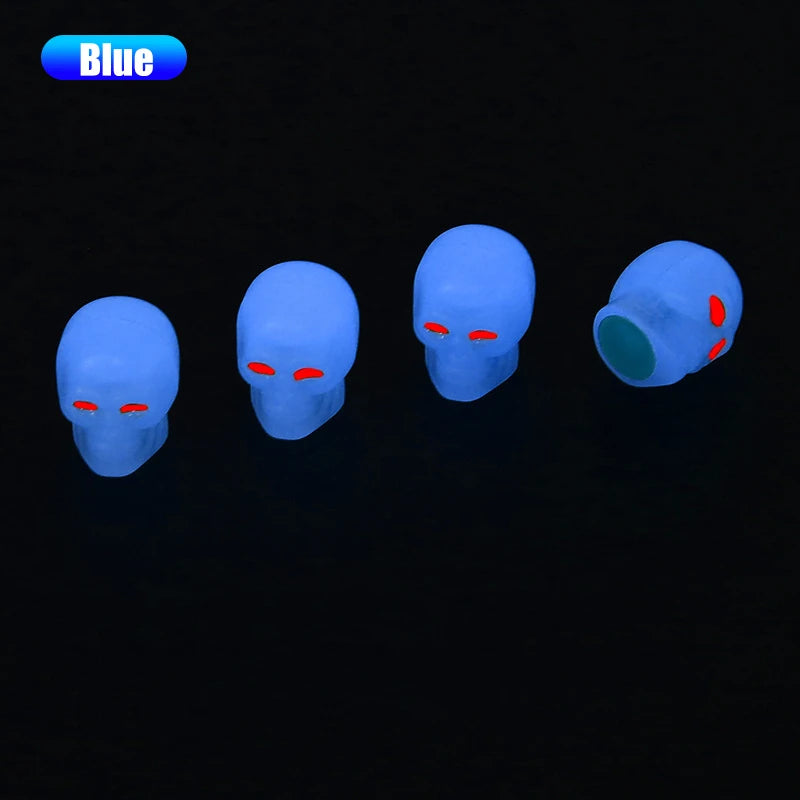 Universal Skull Luminous Valve Caps