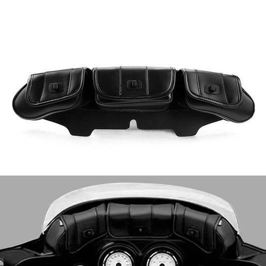 Motorcycle 3-Pocket Windshield Bag