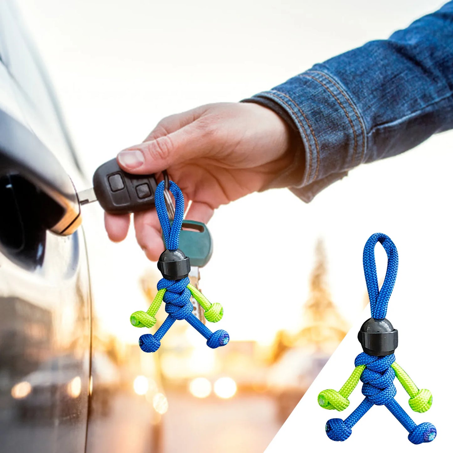 Paracord Biker Keychain
