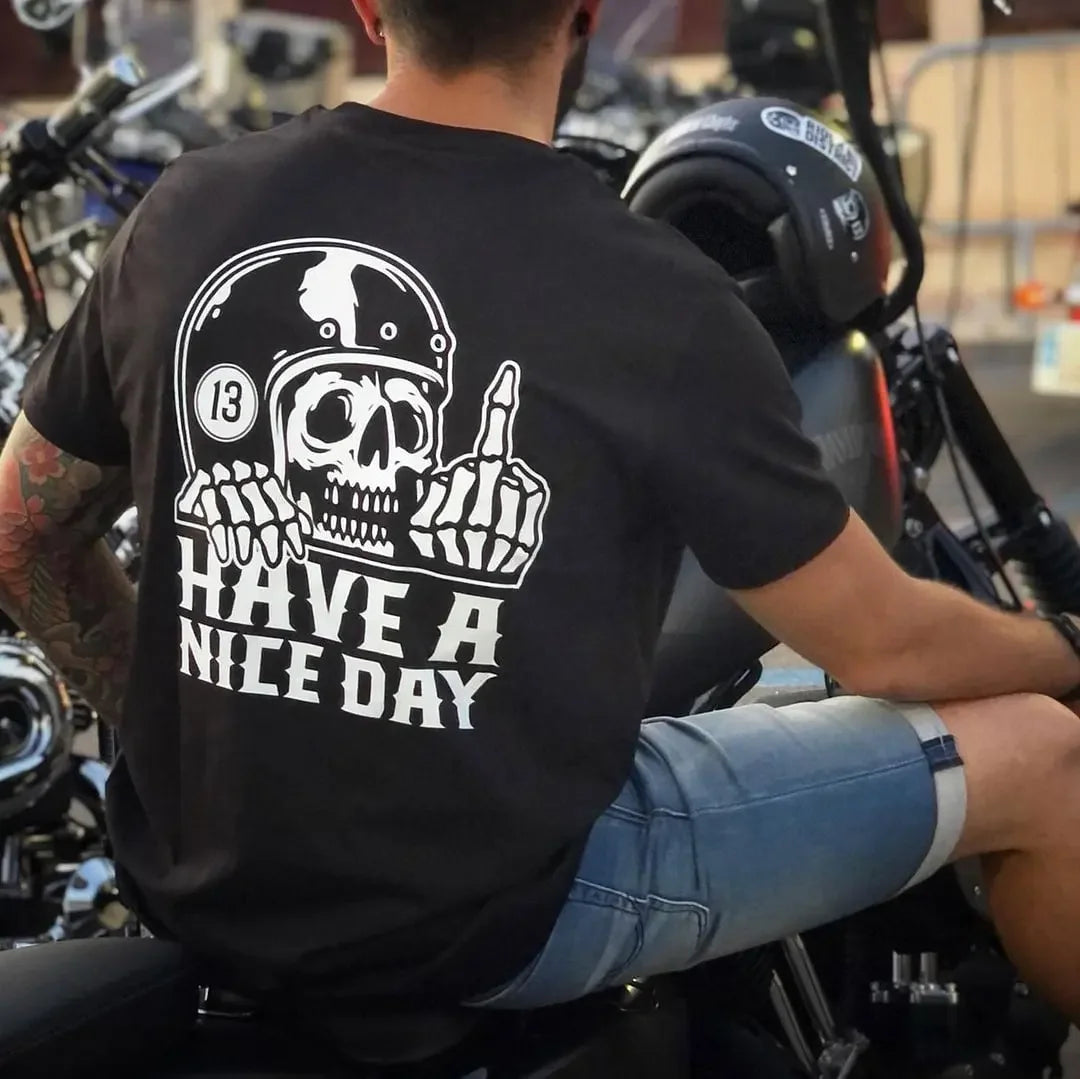 Biker -Schädel -Grafikhemden