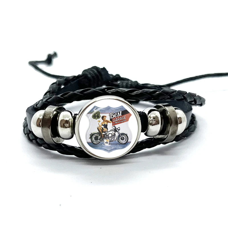 Route 66 Leather Premium Bracelet