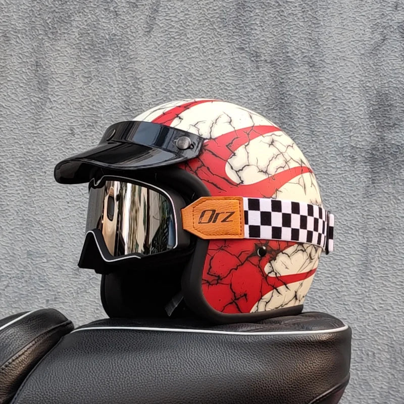 Retro Fire Motorcycle Helmet