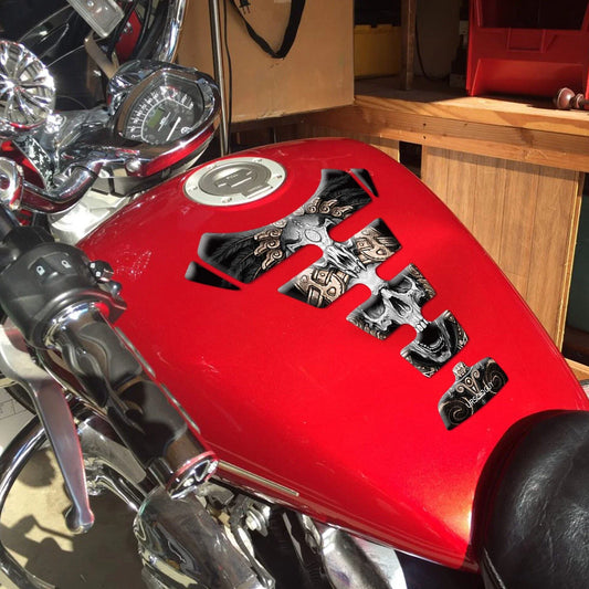 Motorcycle Skull Fuel Tank Pad