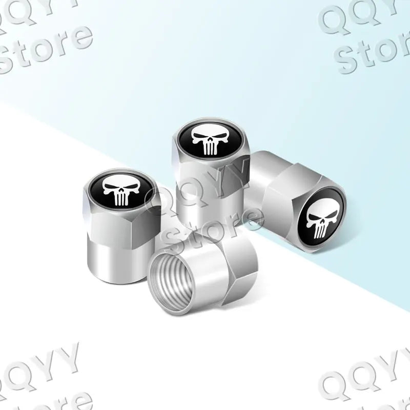 Universal 4pcs Metal Skull Valve Caps