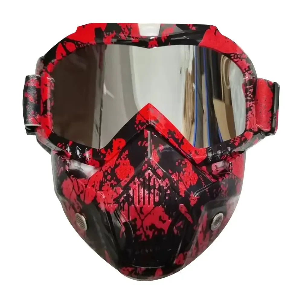 Motorcycle HD Goggles with Mouth Filter