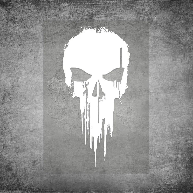 Skull Sticker Motorcyclist
