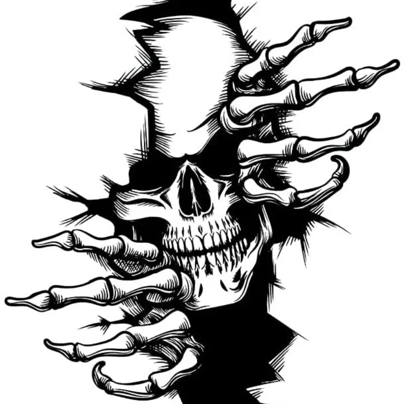 Horror Sticker for Motorcycle Exterior Parts