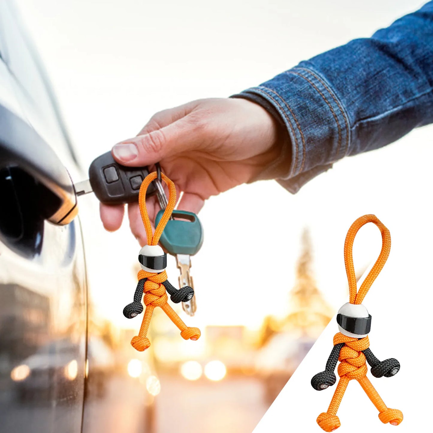 Paracord Biker Keychain