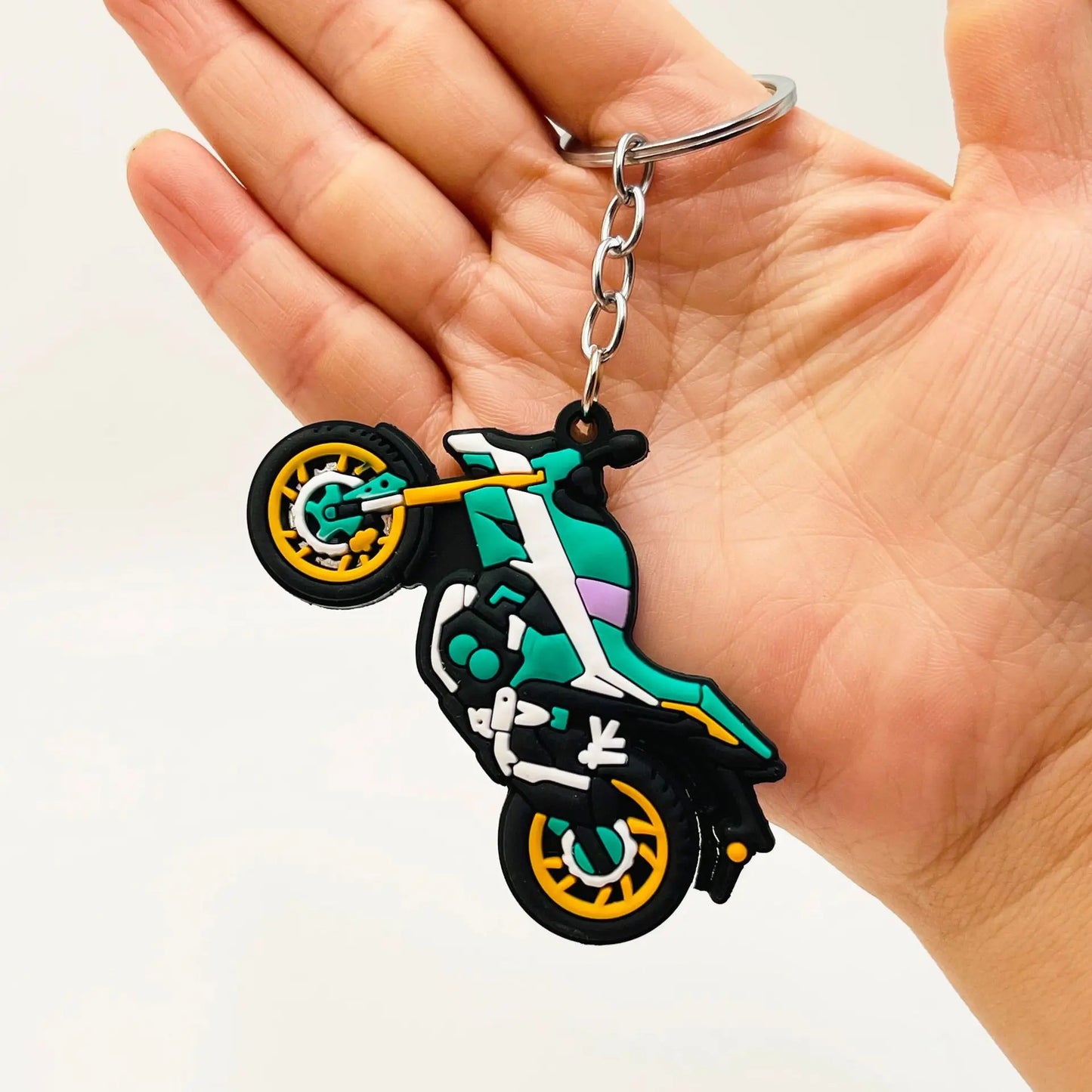 Double Sided Motorcycle Keychain