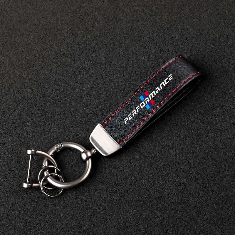 M Performance Leather Keychain