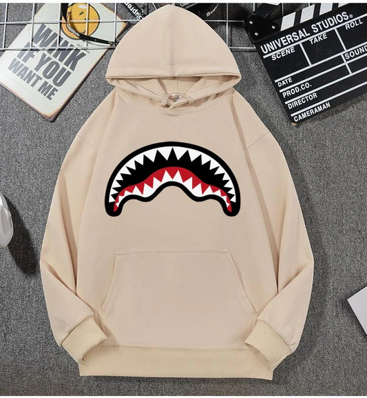 Shark Mouth Hoodie Cotton