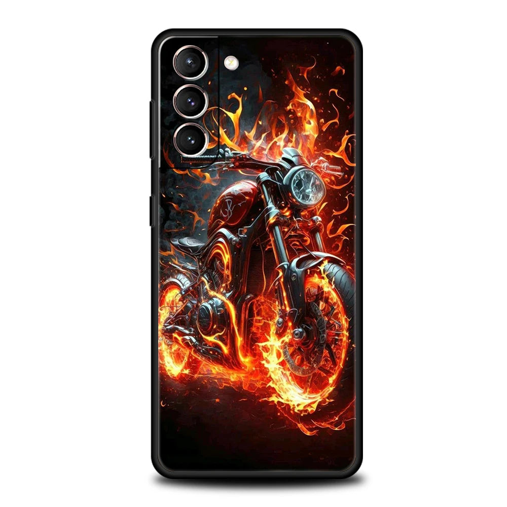 Case graphique de moto pour Samsung