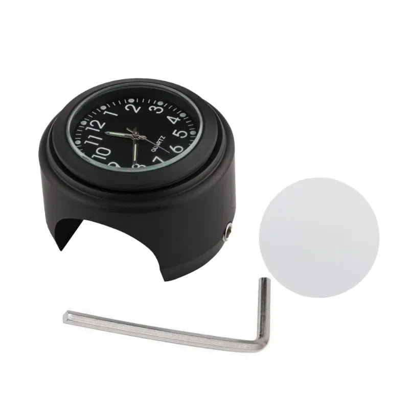 Motorcycle Handlebar Clock & Thermometer