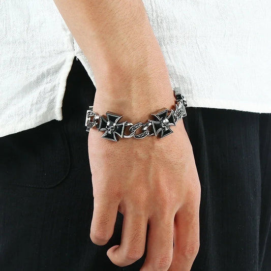 Cross Shape Skull Bracelet