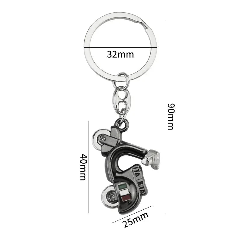 Vintage Motorcycle Riding Keychain