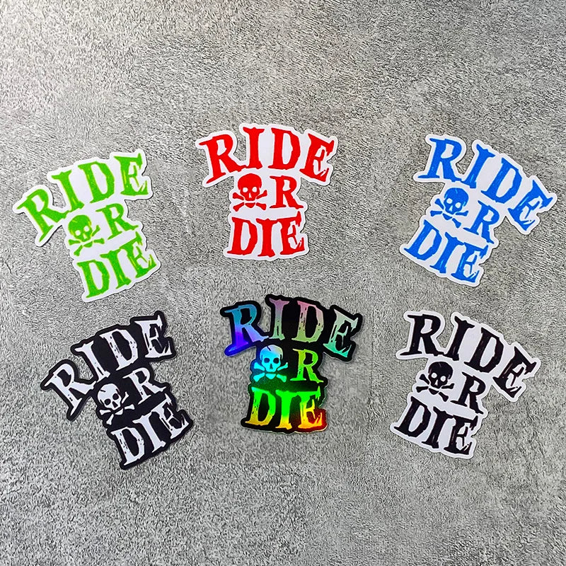 Ride or Die Skull Sticker