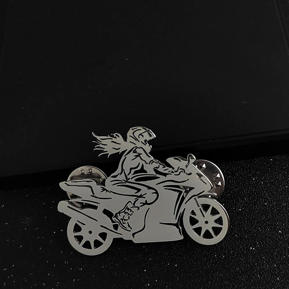 Women's Motorcyclist Chest Pin