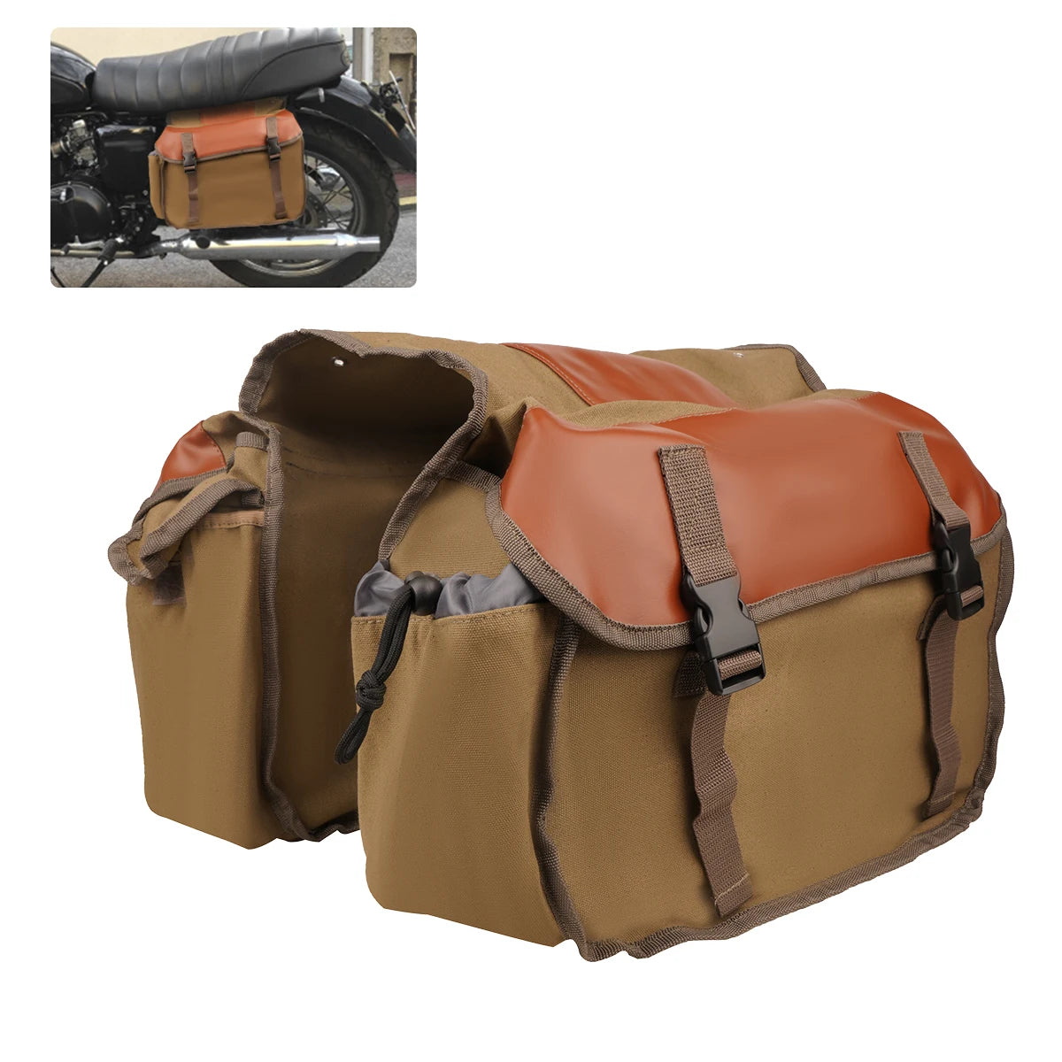 Bolsa Retro Para Asiento Trasero Lado Biker