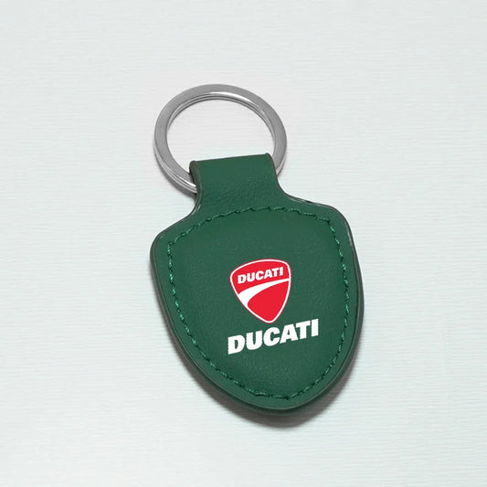 Premium Faux Leather Shield Keychain