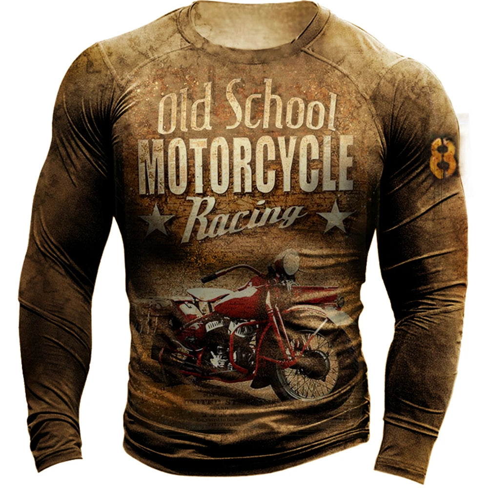 Vintage Motorcycle Long Sleeve Shirts