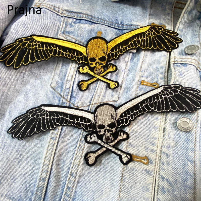 Skull Punk Biker Patches