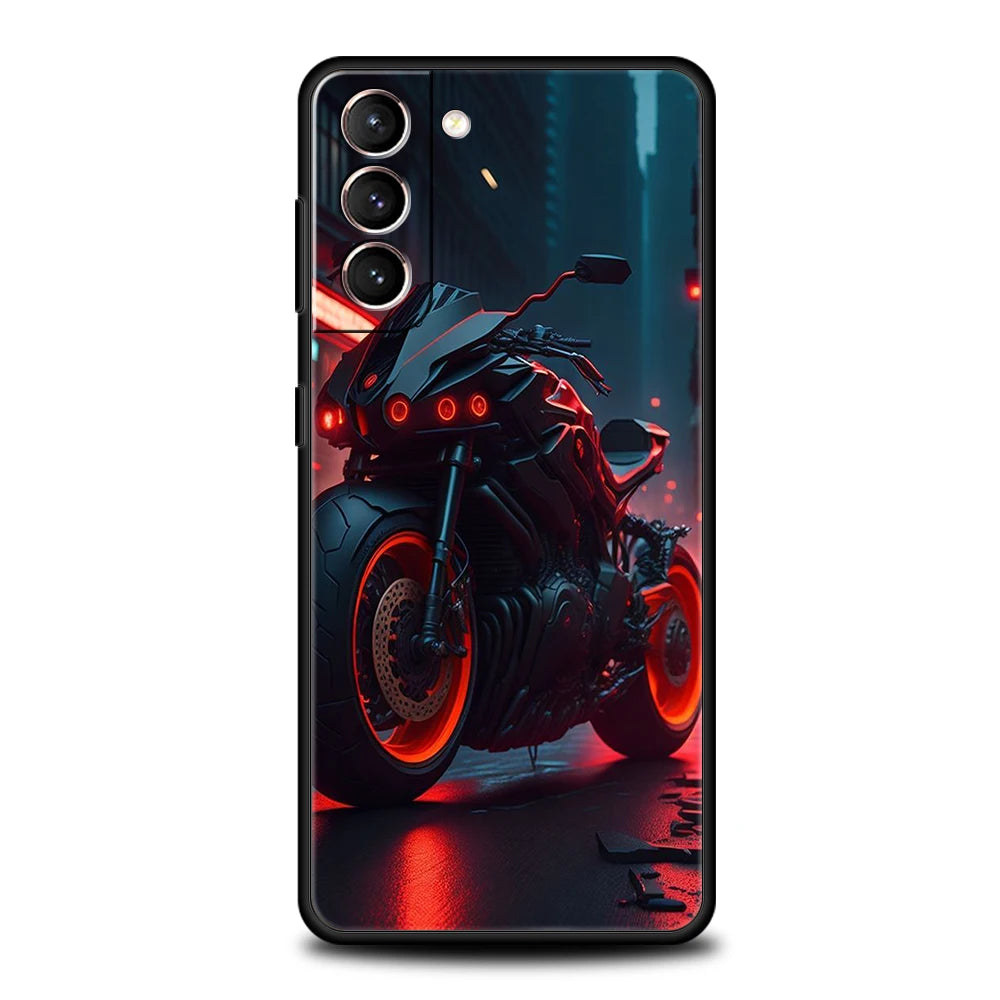 Case graphique de moto pour Samsung