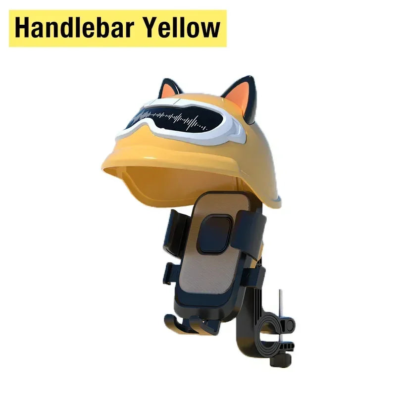 Helmet Cat Phone Holder 360° Rotation