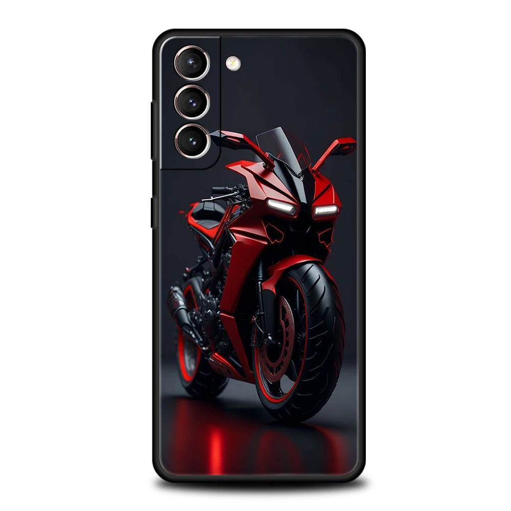 Case graphique de moto pour Samsung