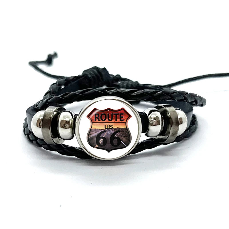 Route 66 Leather Premium Bracelet