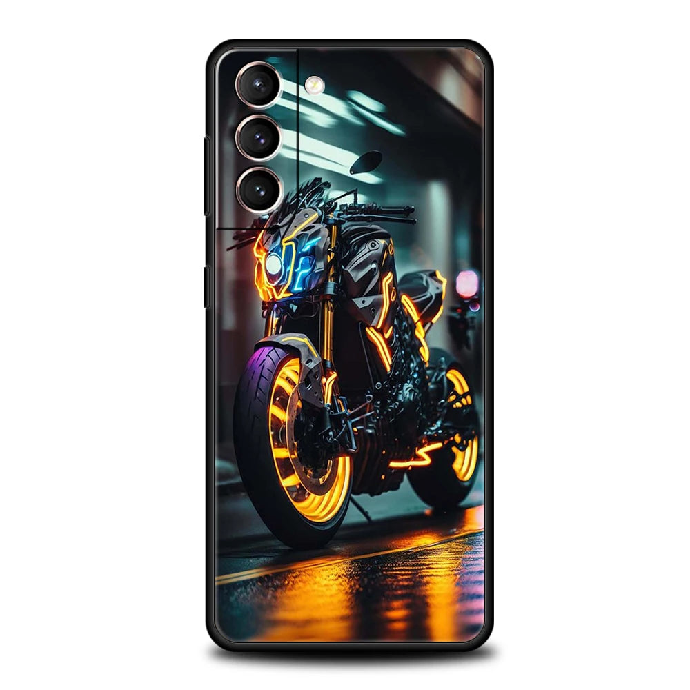 Case graphique de moto pour Samsung