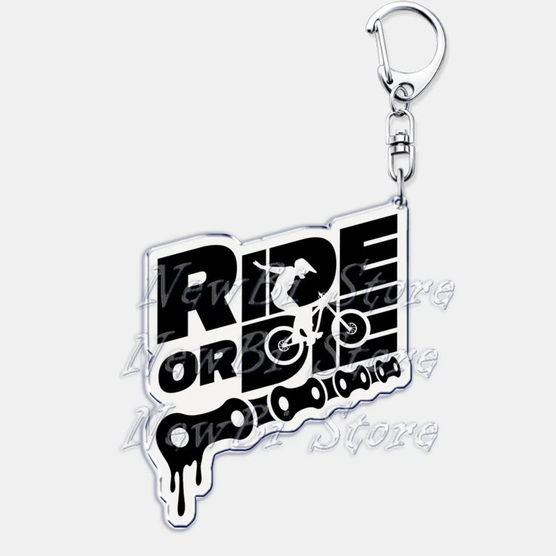 Ride or Die Letters Keyring