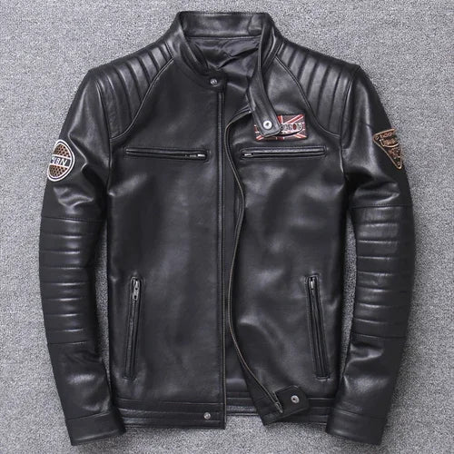 Vintage Black Motorcycle Jacket