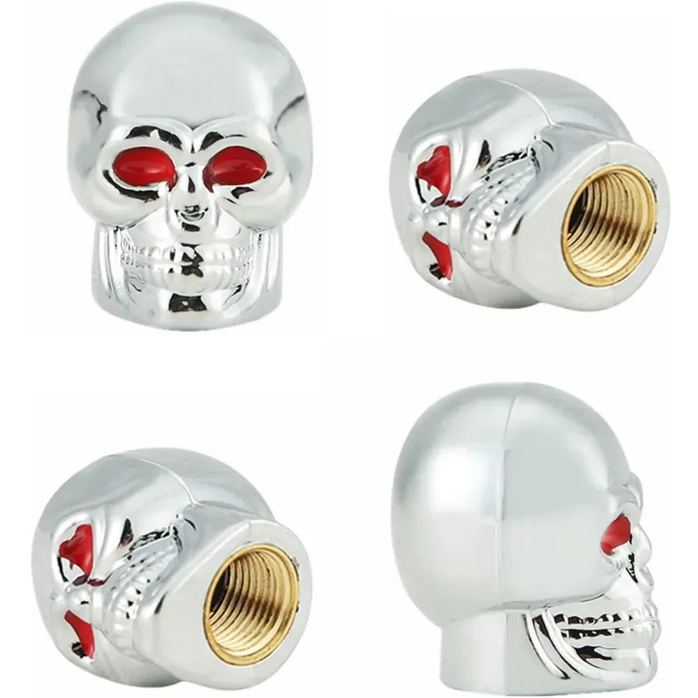 4Pcs Skull Valve Stem Caps