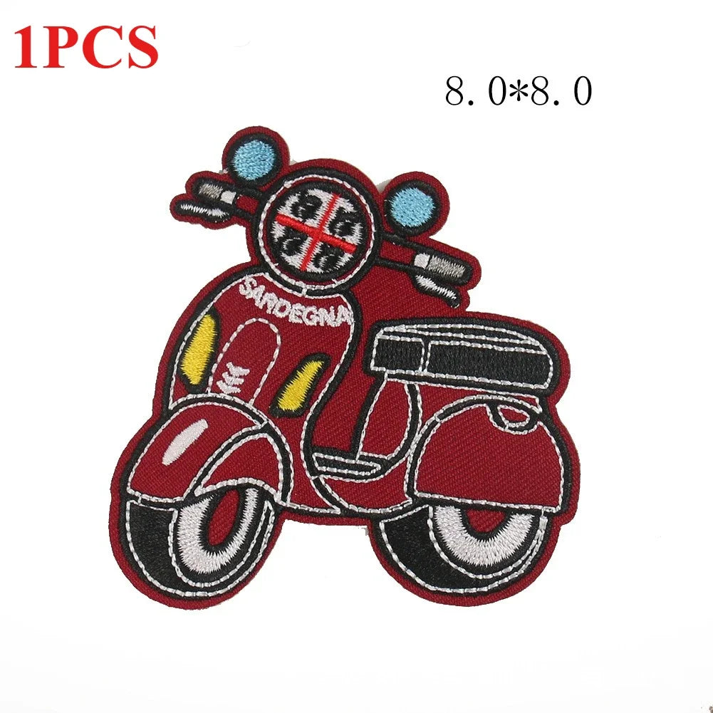 Retro Motorcycle Patches for Vest