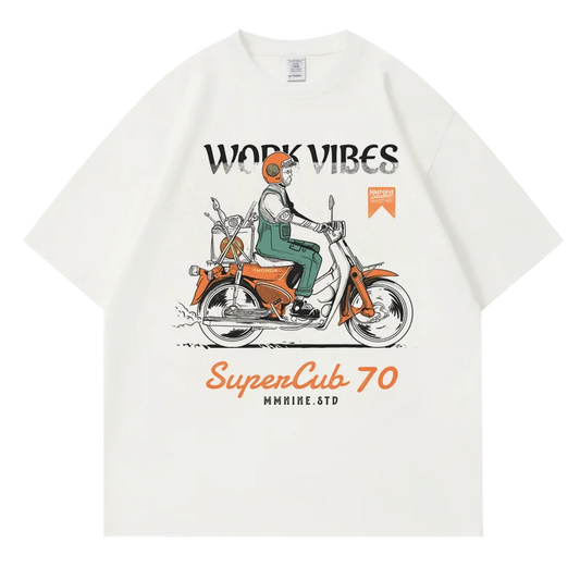 Vintage Motorcycle Summer Cotton Shirt