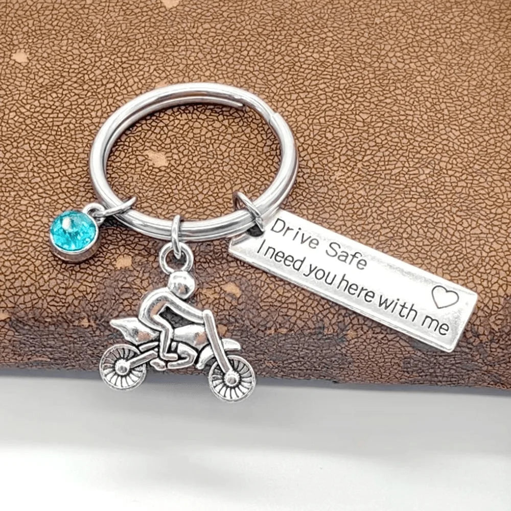 Drive Safe Metal Keychain