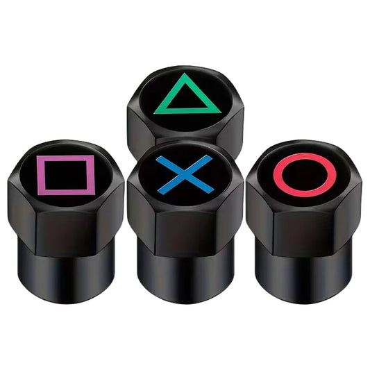 4Pcs Play Symbol Valve Caps