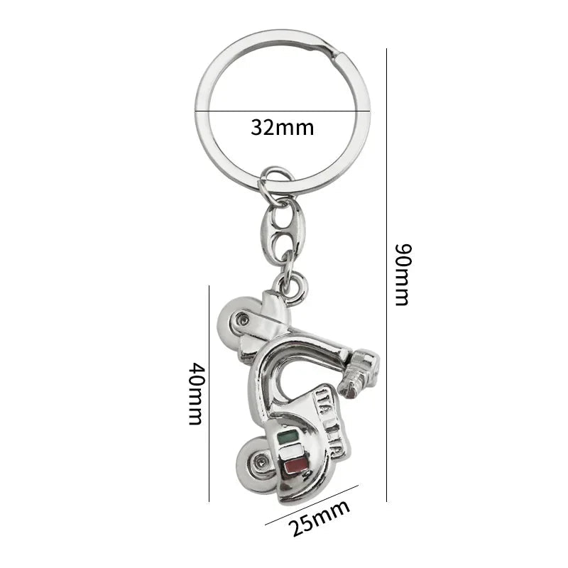Vintage Motorcycle Riding Keychain