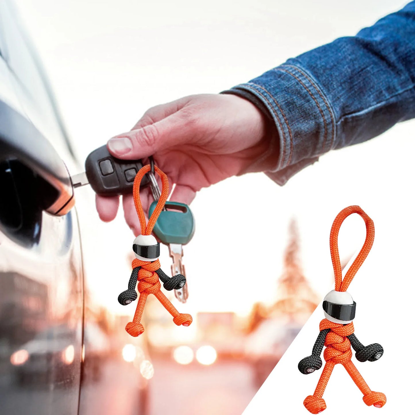 Paracord Biker Keychain