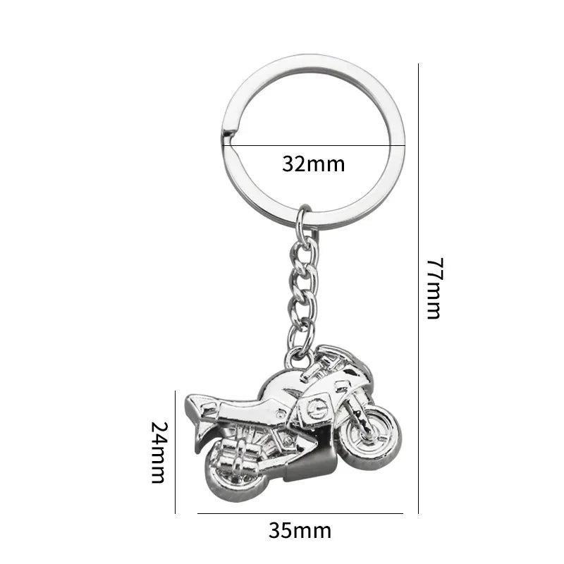 Vintage Motorcycle Riding Keychain