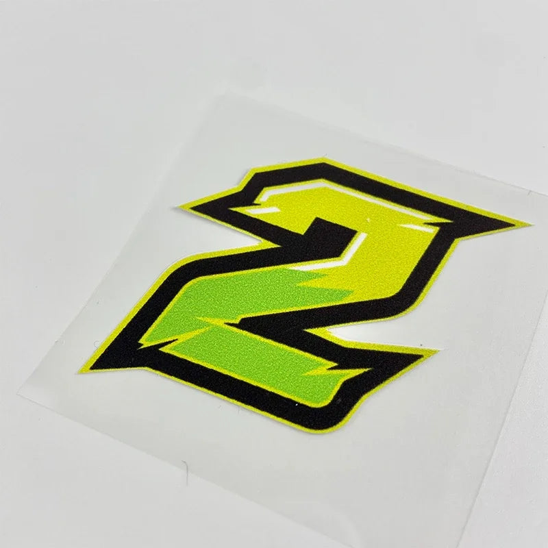 1PC Number Motorcycle Stickers