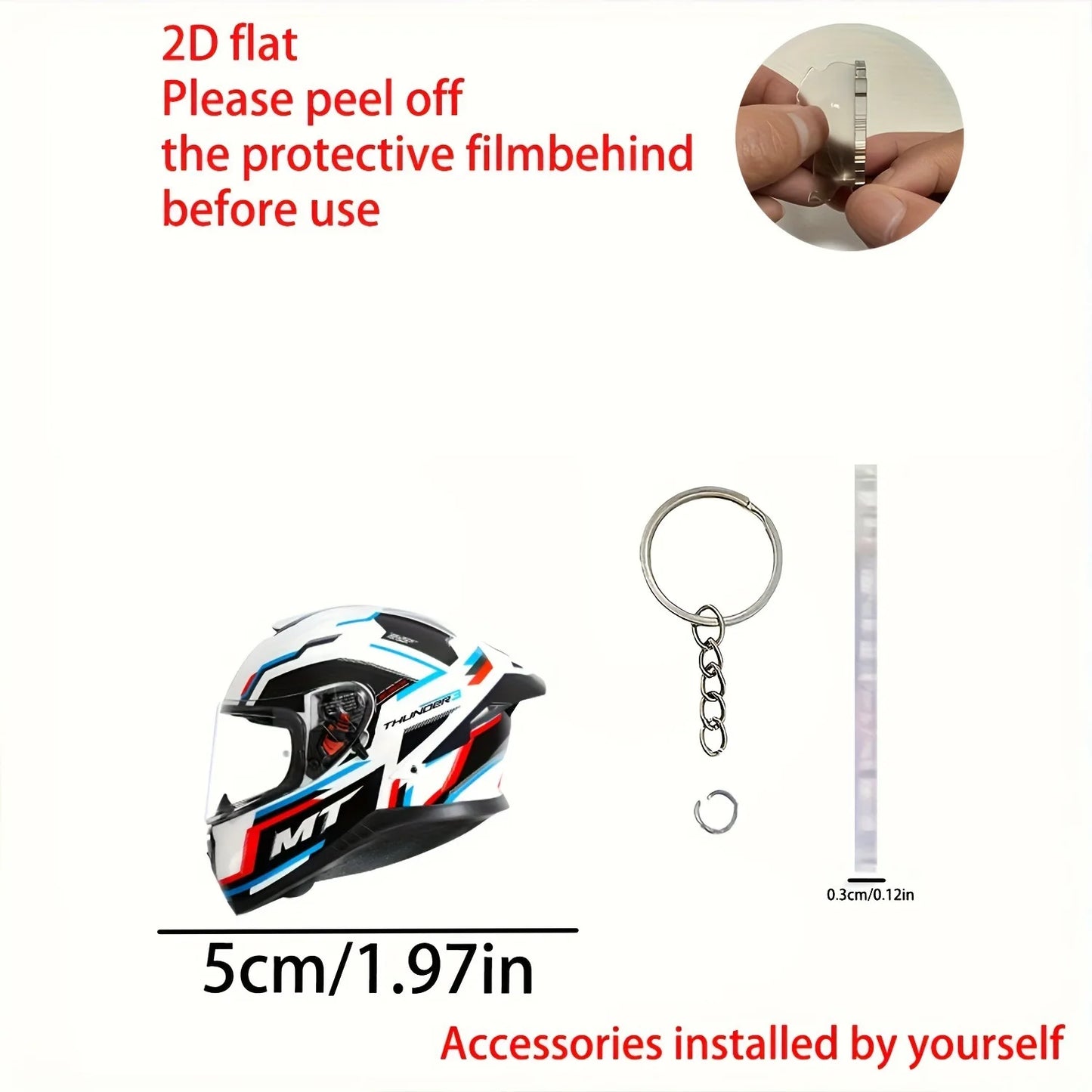Helmet 2D Keychain