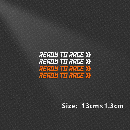 Pegatina de motocicleta lista para correr