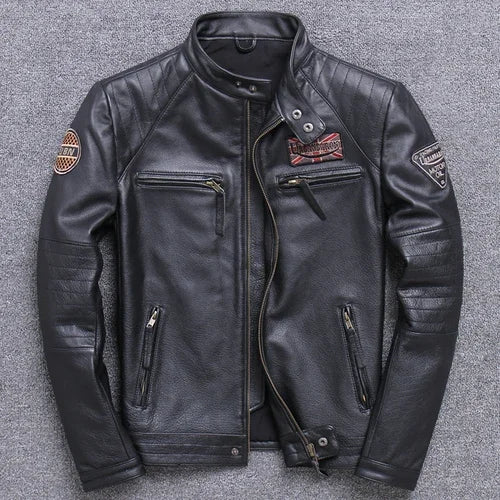 Vintage Black Motorcycle Jacket