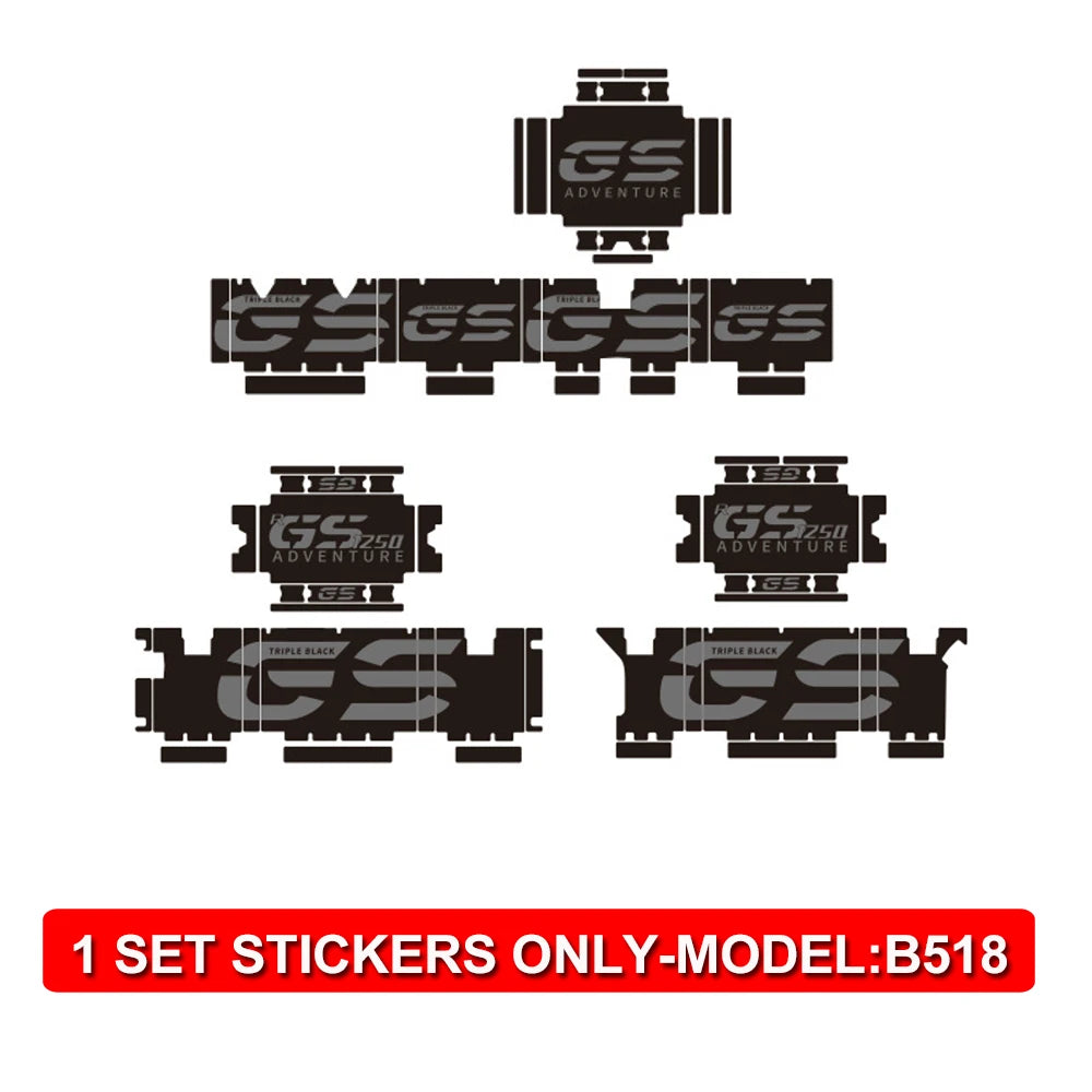 GS Aluminum Box Side Case Decals BW