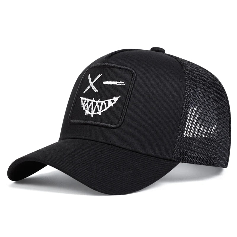 Smiling Face Cap for Motorcyclist